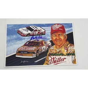Bobby Allison Signed NASCAR Postcard Racing 8.5" X 5.5"